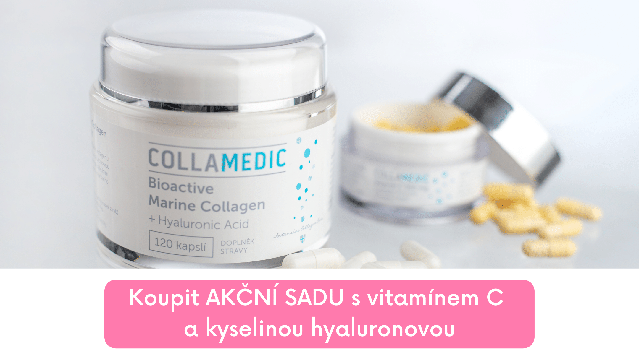 Collamedic kapsle s kyselinou hyaluronovou a vitamínem C