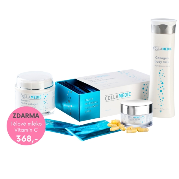 kolagenový prášek Collamedic (2 ks) + Body Milk – akční sada