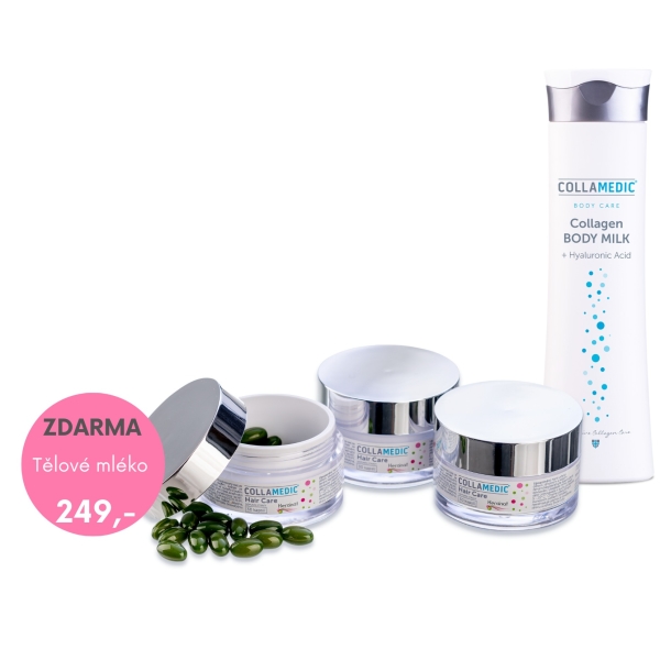 Collamedic vitamíny na vlasy Hair Care + Tělové mléko ZDARMA – akční sada