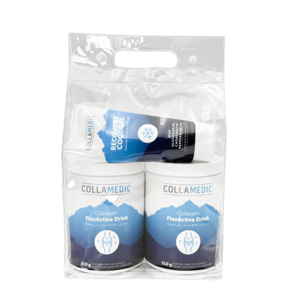 Collamedic FlexActive drink - kolagen nápoj na klouby s dárkem - chladivým gelem ZDARMA