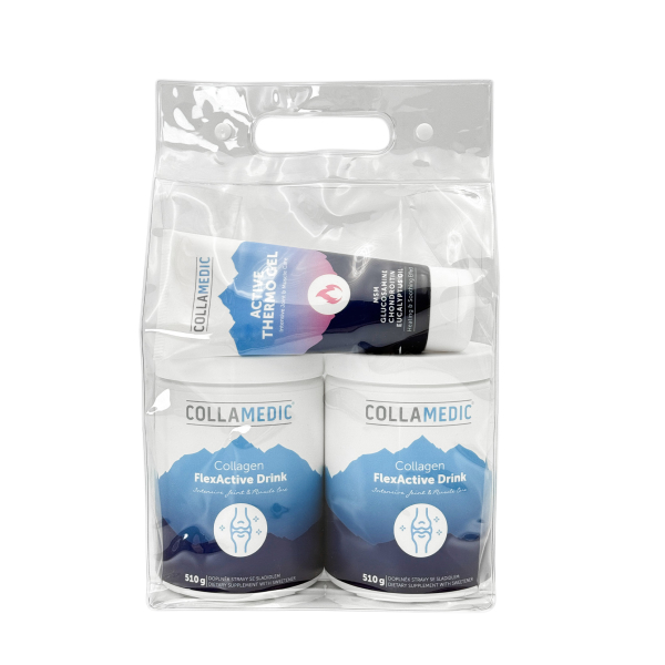 Collamedic FlexActive drink - kolagen nápoj na klouby s dárkem - hřejivým gelem ZDARMA