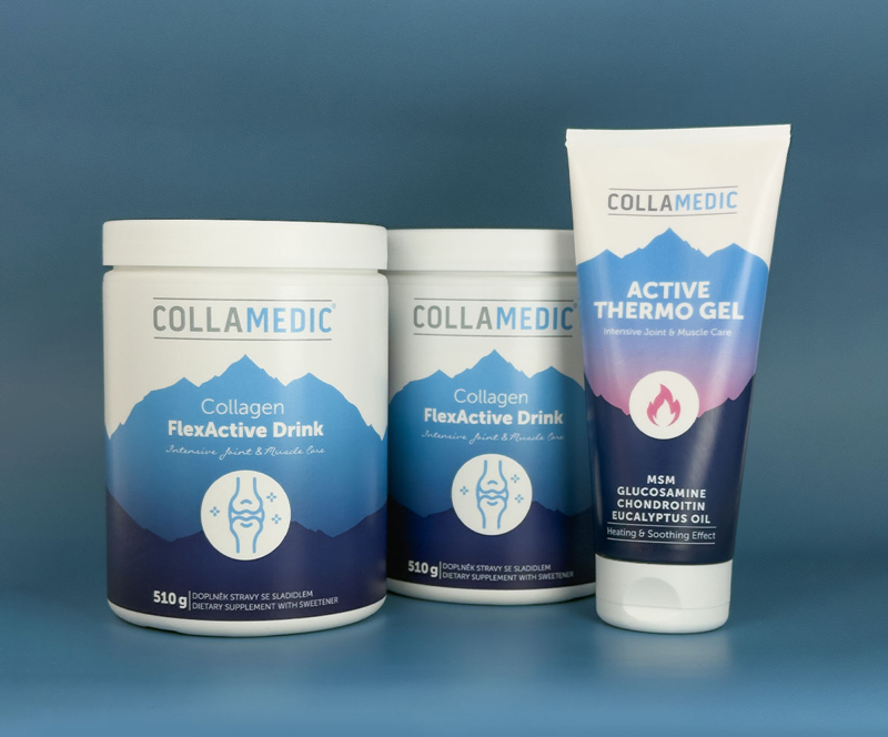 Collamedic FlexActive drink - kolagen nápoj na klouby s dárkem - hřejivým gelem ZDARMA