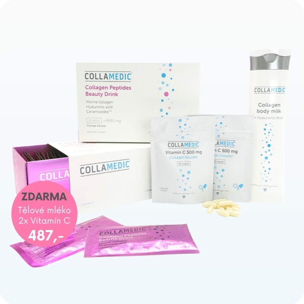 COLLAMEDIC akční sada 2x Collagen Beauty Drink + Tělové mléko ZDARMA akční sada