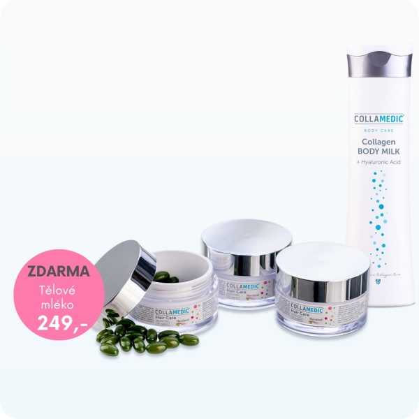 Collamedic vitamíny na vlasy Hair Care + Tělové mléko ZDARMA – akční sada